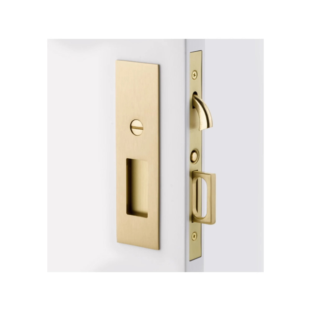 NARROW MODERN RECTANGULAR POCKET DOOR MORTISE LOCK