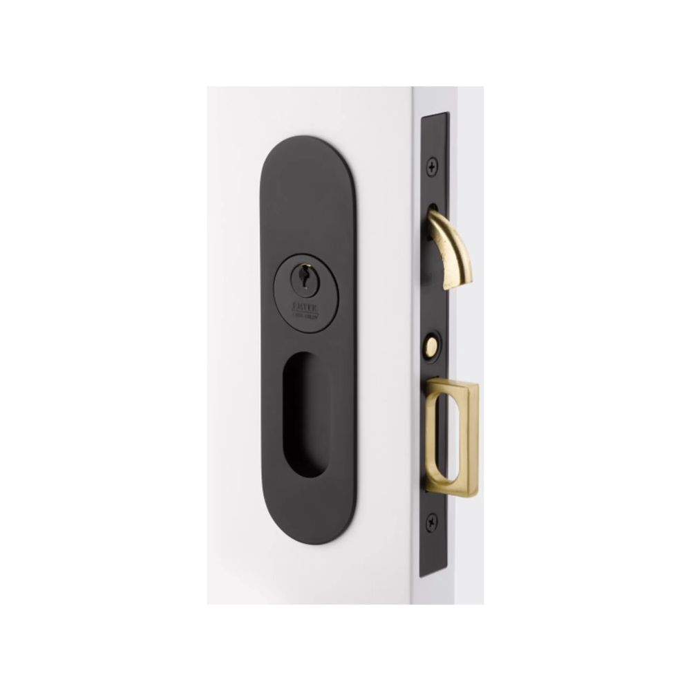 NARROW OVAL POCKET DOOR MORTISE LOCK