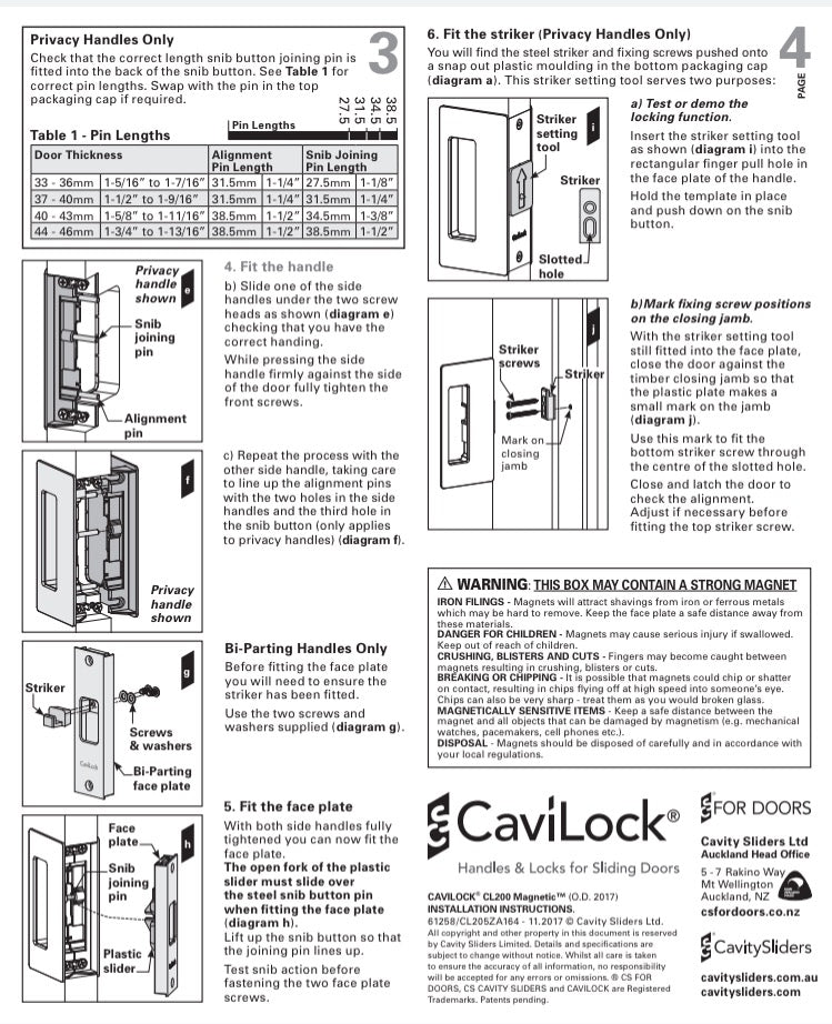 Cavilock CS CL205A - Passage [Non-Magnetic]