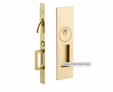 NARROW MODERN RECTANGULAR POCKET DOOR MORTISE LOCK