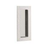 MODERN RECTANGULAR KNURLED BRASS FLUSH PULL WITH PLAIN POCKET