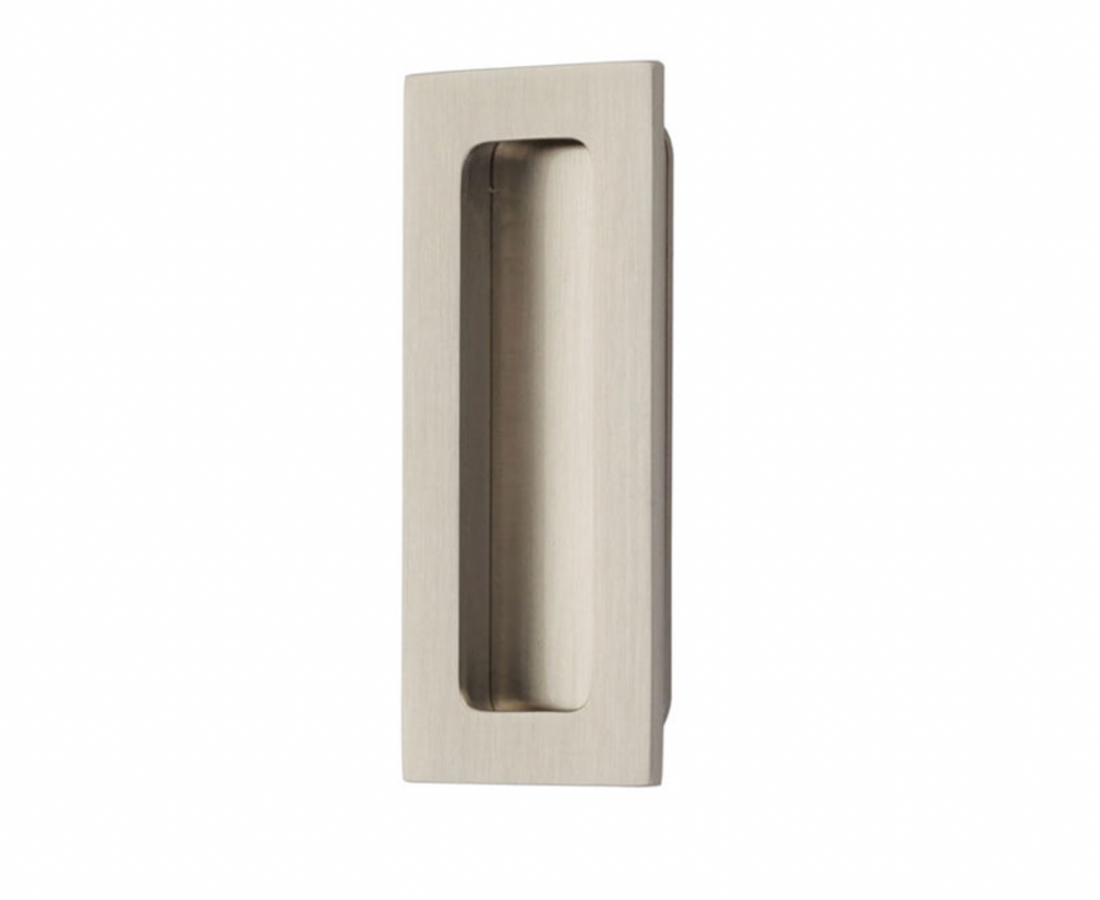 MODERN RECTANGULAR BRASS FLUSH PULL 1-3/4"x 4" (220304)