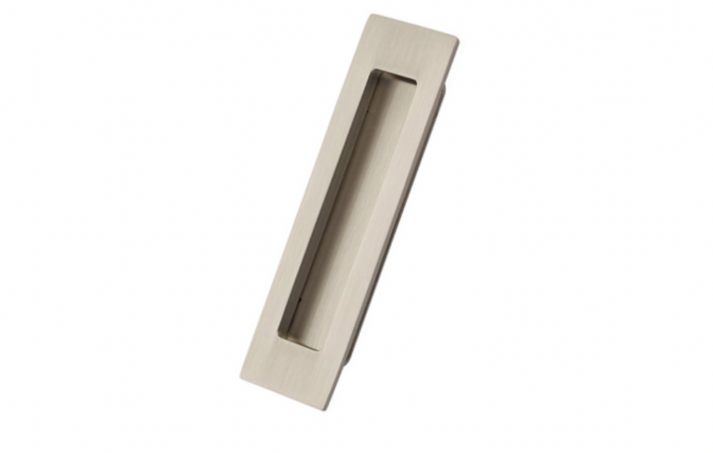 MODERN RECTANGULAR BRASS FLUSH 2"X7" PULL (220307)