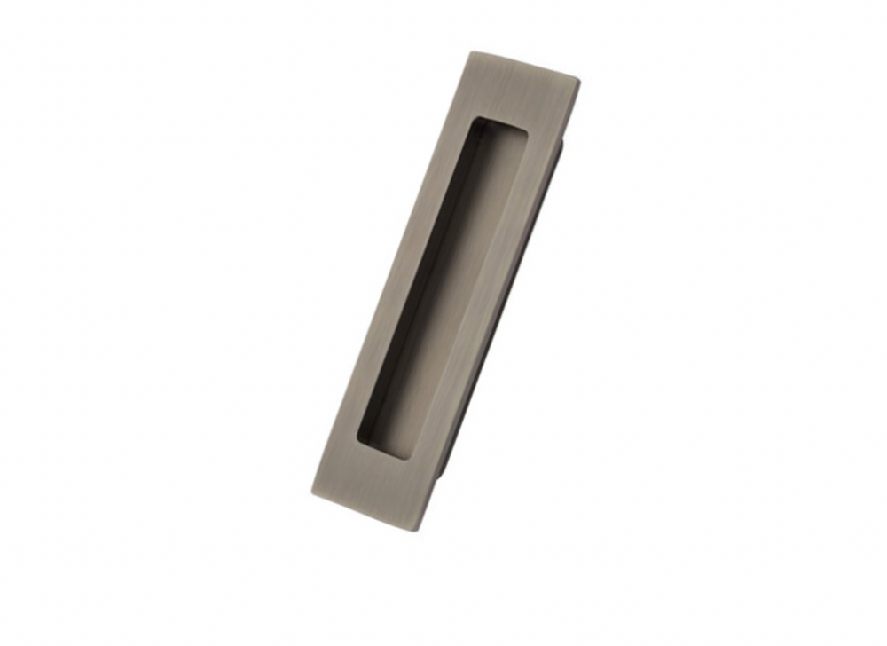 MODERN RECTANGULAR BRASS FLUSH 1-3/4"x 6" PULL (220306)